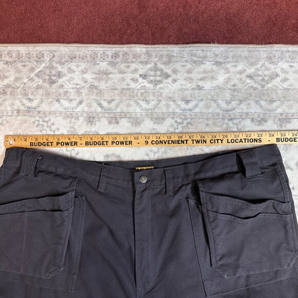 Blaklader Work Pants Men’s 50x30 Gray Blue Workwear Double Knee Cargo Loose Plus - Picture 10 of 16